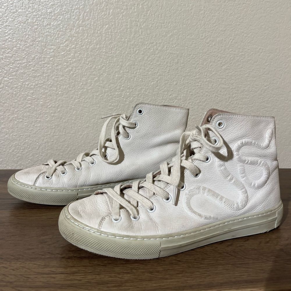 Gucci White High-Top Sneakers